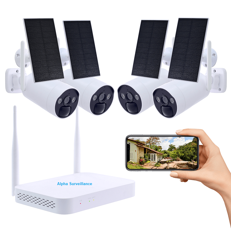 Caméra Surveillance Wifi Extérieure Sans Fil Solaire Camera Wifi Batterie  Avec V